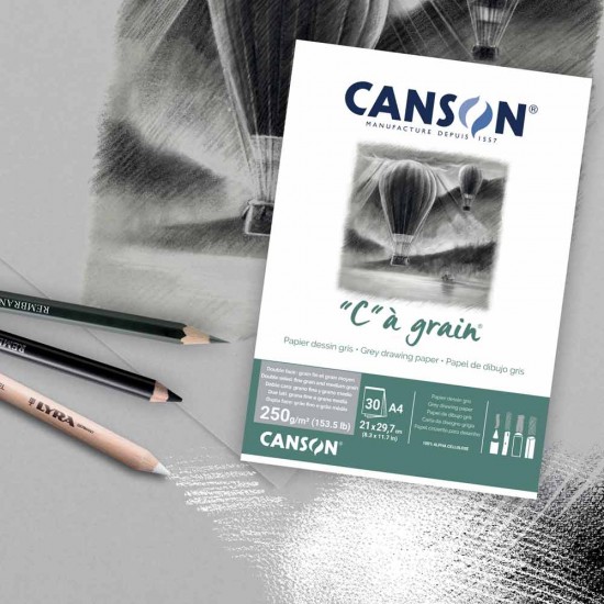 CANSON ® C À GRAIN® Gray COLOR 30 SHEETS 250 G CANSON ® C À GRAIN® Gray COLOR 30 SHEETS 250 G
